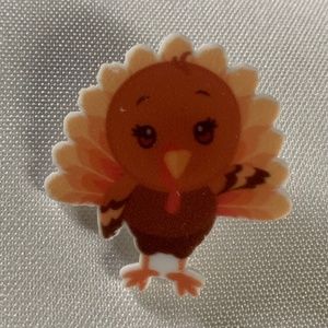 NWT. Handmade Thanksgiving Turkey Pin Brooch!